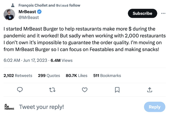 MrBeast Wants to Focus on Feastables as MrBeast Burger Might Be Reaching  its End Soon