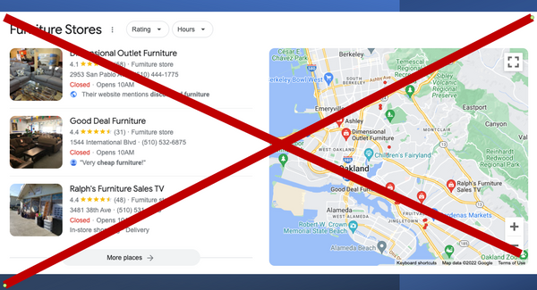 A Look at Google Local Results without 'Self-Preferencing'